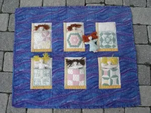 Sleepover, Mini , quilts, attic window