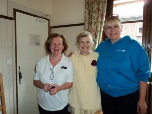 Gran with Sarah (chalet mgr) & Charlotte (chalet owner)