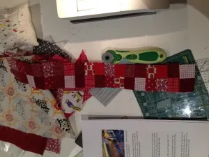 Peaks, quilt, retreat, scraps