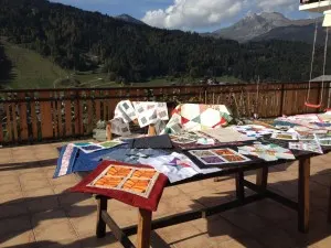 Peaks spread, quilt, retreats