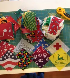 Kerchiefs cut