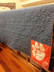 Back of quilt